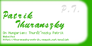 patrik thuranszky business card
